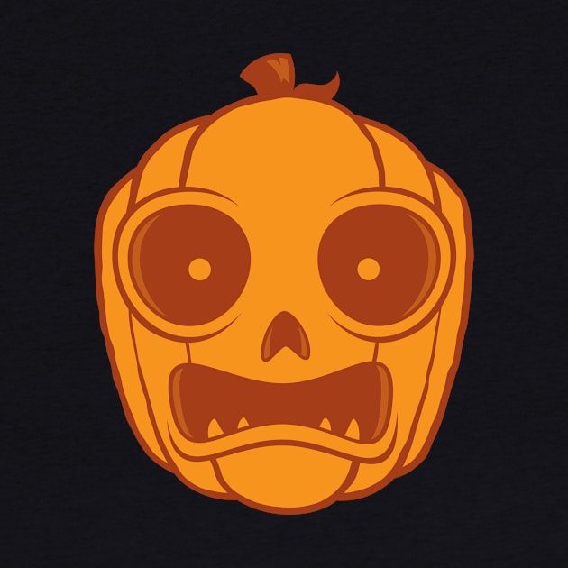 Frightened Jack-O-Lantern by fizzgig